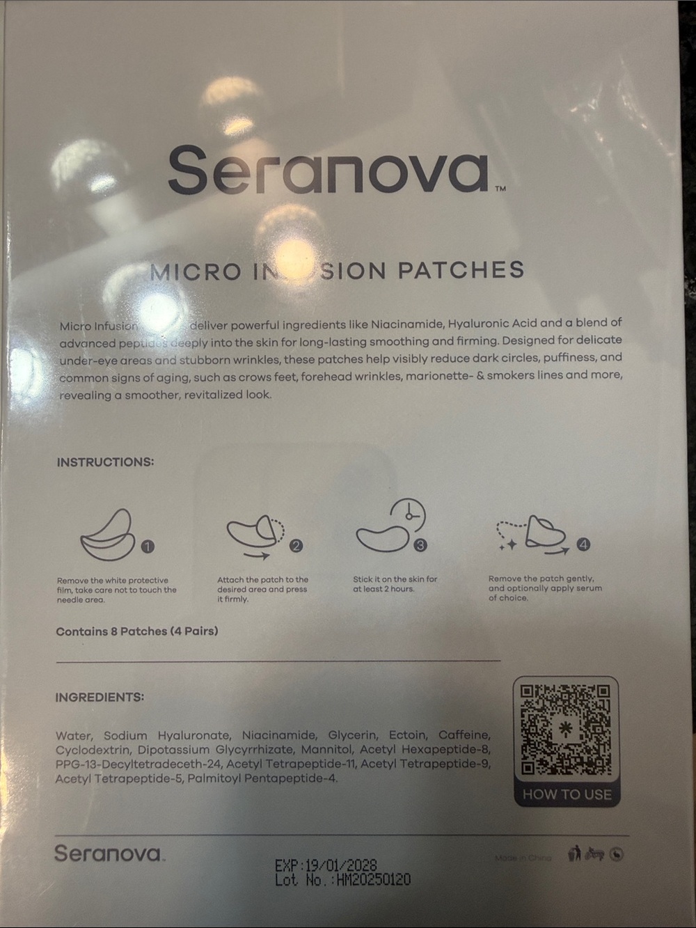 Micro Infusion Patches - White - 8 Patches (4 Pairs)
